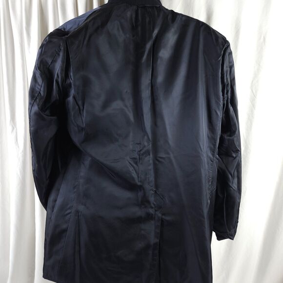 Hickey Freeman Mens 44L Navy Pinstripe 2-Button Pure Wool Sports Coat Blazer - Picture 6 of 12